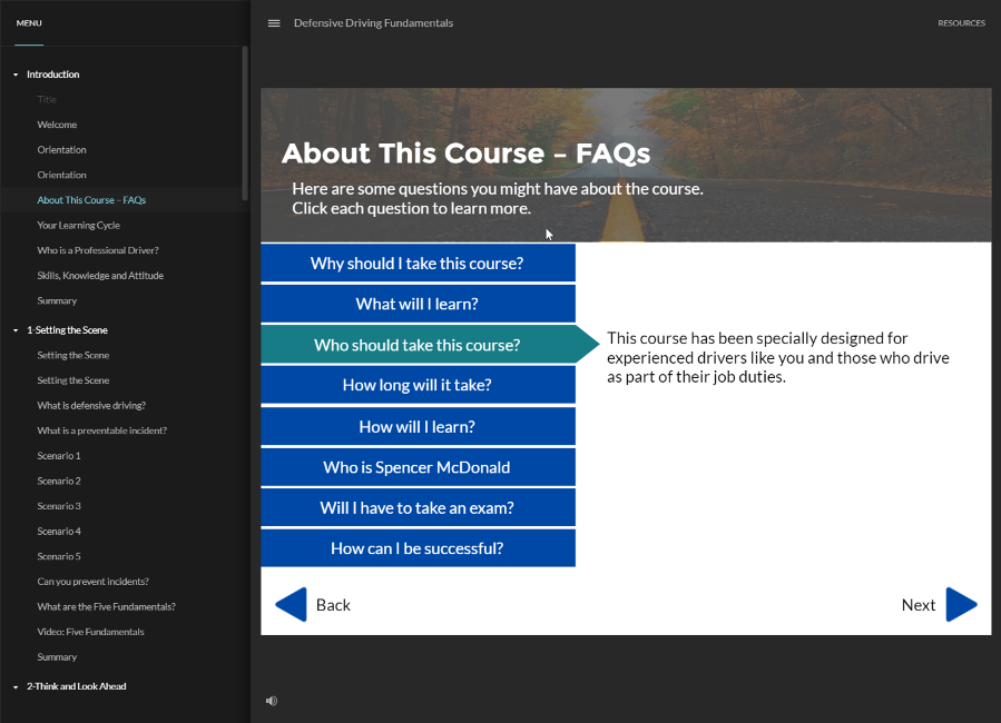 eLearning course rebrand About this course screen after