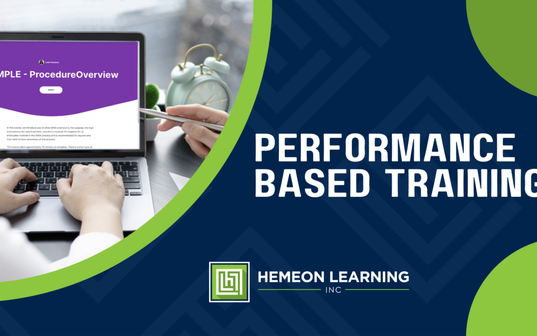 Performance based training - a case study